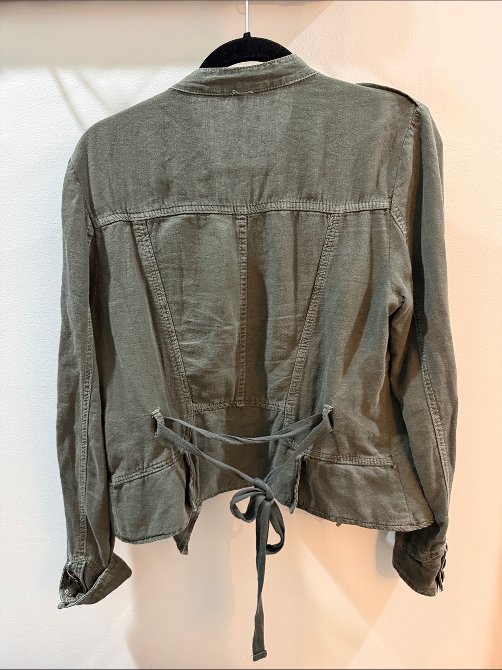 Free People Olive Green Women's Utility Jacket - Picture 2 of 2